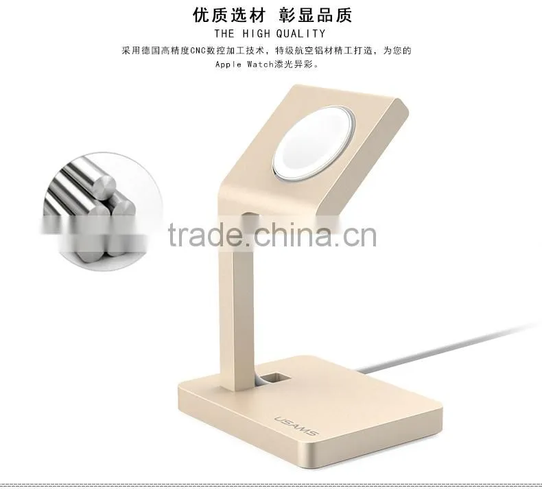 Original USAMS Aluminum Metal Charging Stand Holder Rechargeable Bracket For 42MM Apple Watch MT-3917
