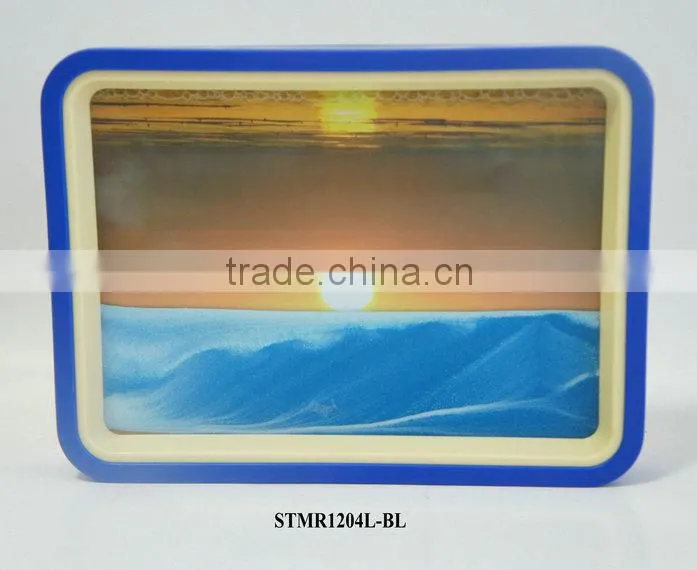 Blue Frames Sand Picture/Sand Picture with plastic frame