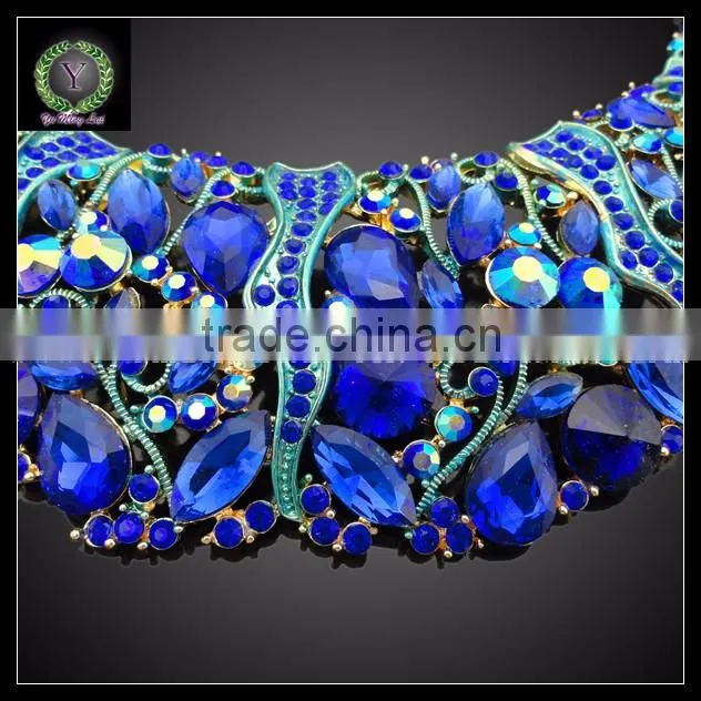rending hot products Crystal jewellery blue women accessories KHK719