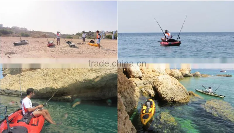 12ft single fishing kayak sit on top with pedals and rudder system Ocean