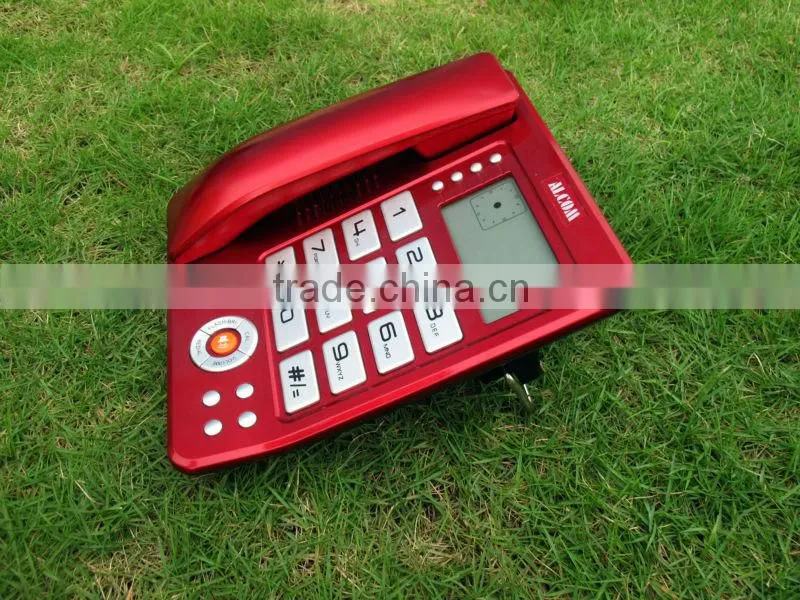 Fashion red handsfree 2 line caller id telephone set