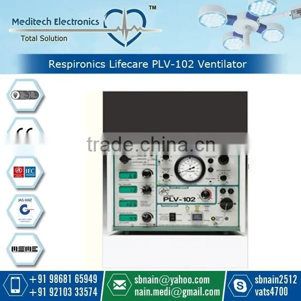 Light Weight Portable Medical Respironics Lifecare PLV-102 Ventilator for Use in Nursing Home