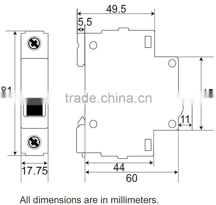 circuit breaker single phase 1 pole circuit breaker