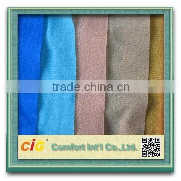 2015 nice hand feeling 100 polyester flocked velvet fabric