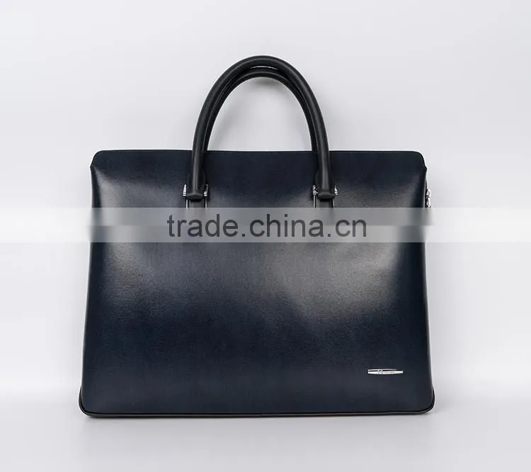 2015 Men's Genuine Leather Handbag Brown Briefcase Laptop Shoulder Messenger Bag, original manufacturer