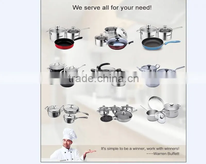 2016 High Quality Induction stainless steel soup pot 6 Quart big stock pot