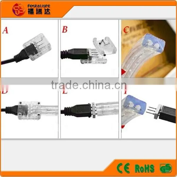 Waterproof FLAT LED rope light 3-wires OUTdoor