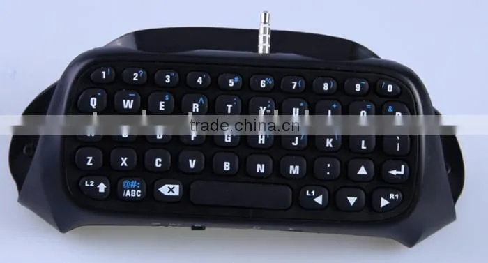 propshiping Black Bluetooth Mini Wireless Chatpad Message Keyboard for Sony Playstation 4 PS4 Controller Gmaepad
