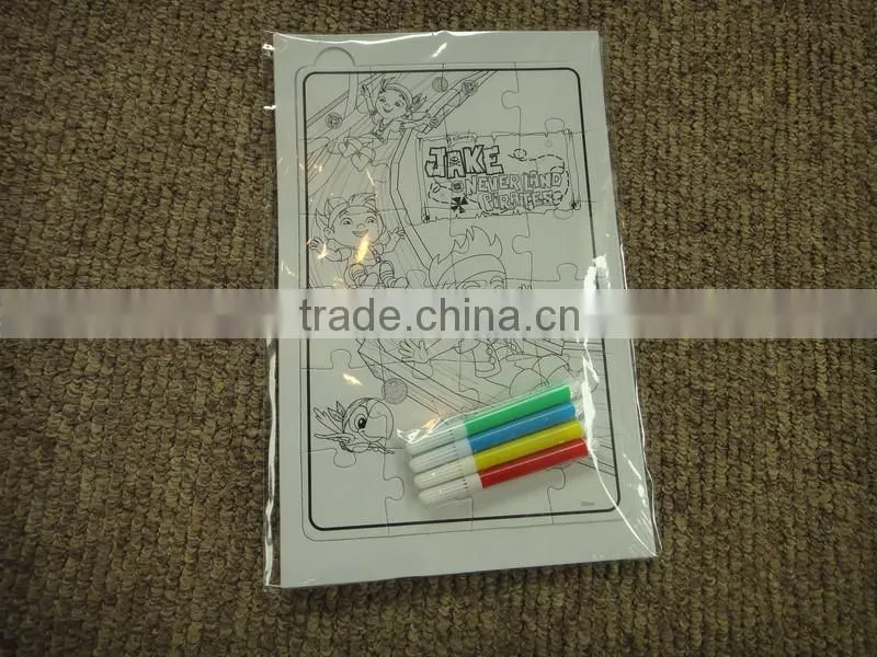 custom printable single color blank jigsaw coloring puzzle