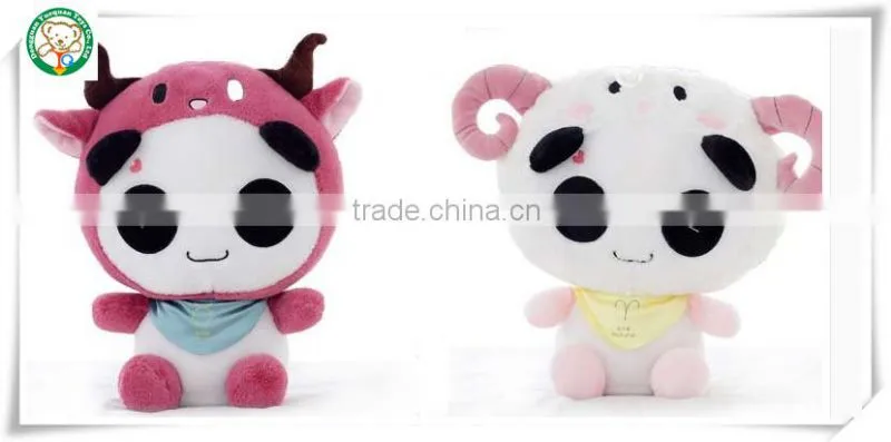 Promotion gift Creative cartoon panda 12 constellation super cute doll adorable plush toy doll