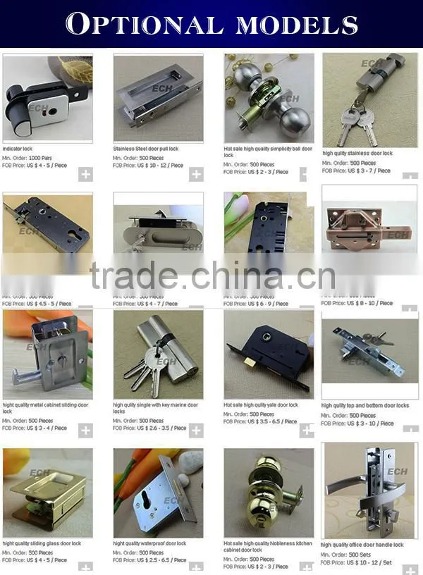 Stainless Steel sliding door handle and lock