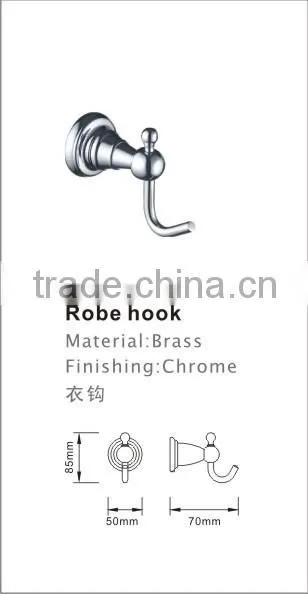 fashion Brass Chrome Bath Robe Hook, clothes hook, hat hooks Bathroom accessories