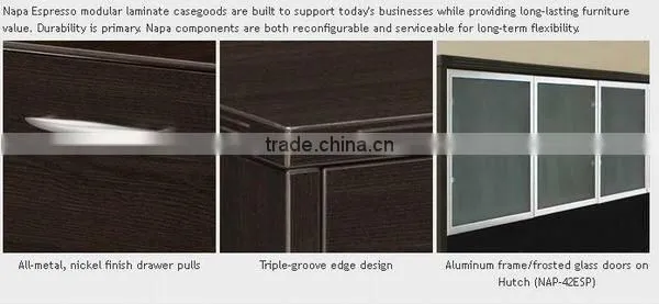 modular hot sale bowfront open executive office table melamine office table