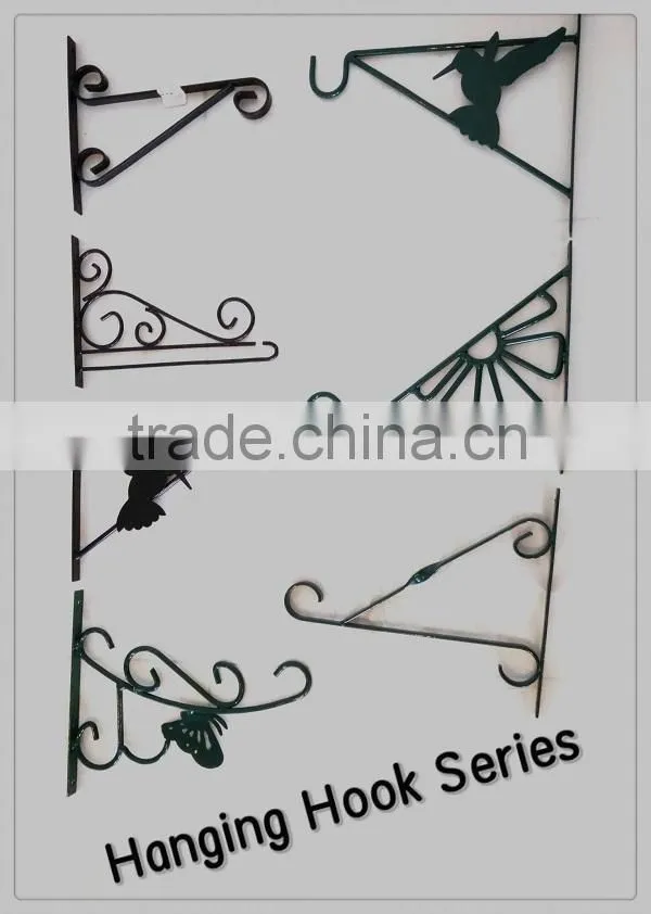 black steel single hook link chain for hanging basket