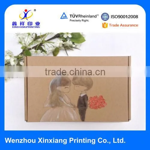 2015 Latest Lovely Kraft Paper Packaging Gift Box