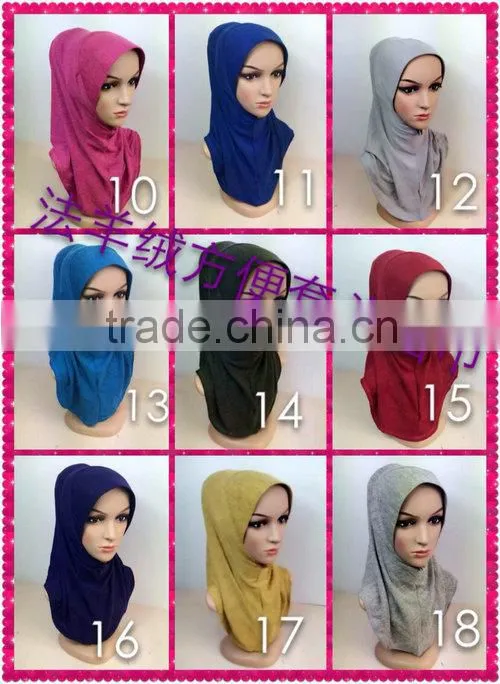 H255 plain one piece pashmina hijab