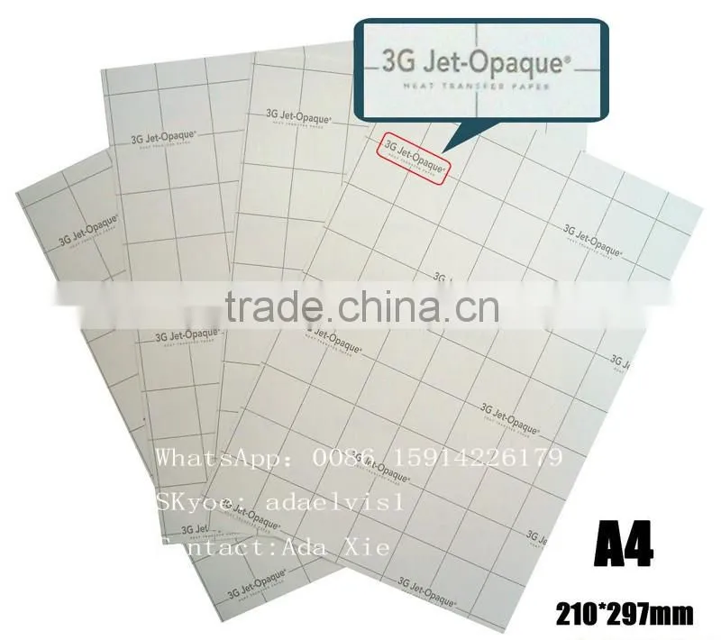 3G jet light heat transfer paper