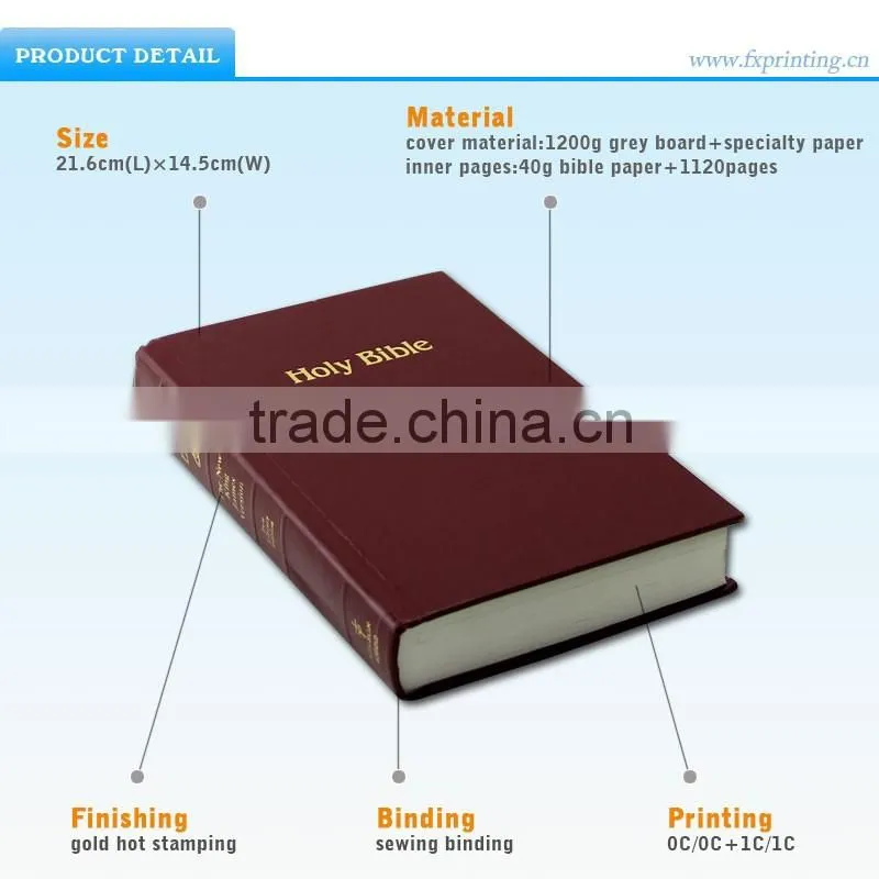 Offset Hardcover Book Manufacturer,High Quality Hardcover Bible Books Printing