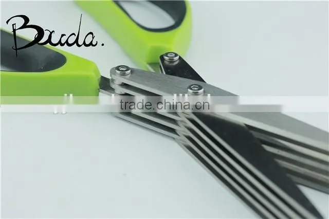 5 blade stainless steel multifunction paper scissor/ kitchen scissors BD-1621