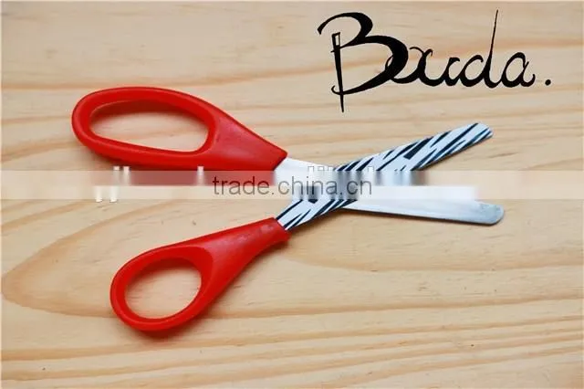 5" Stationery stainless steel student scissors with plastic handle BD-S1706