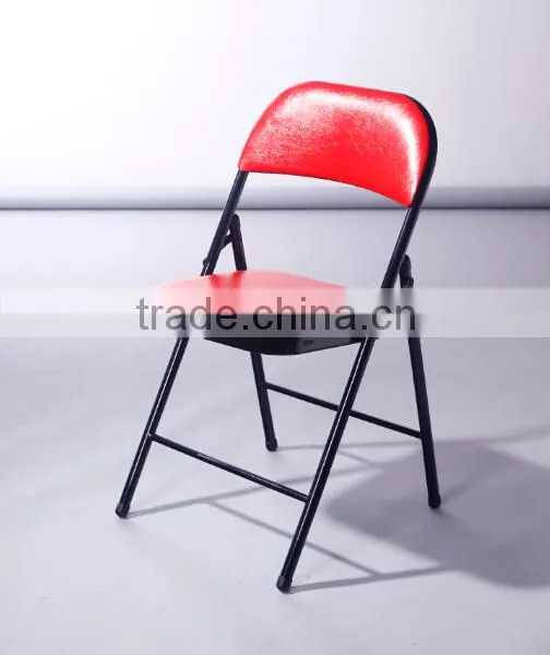 hot cheap PU leather folding chair with metal frame 1083A