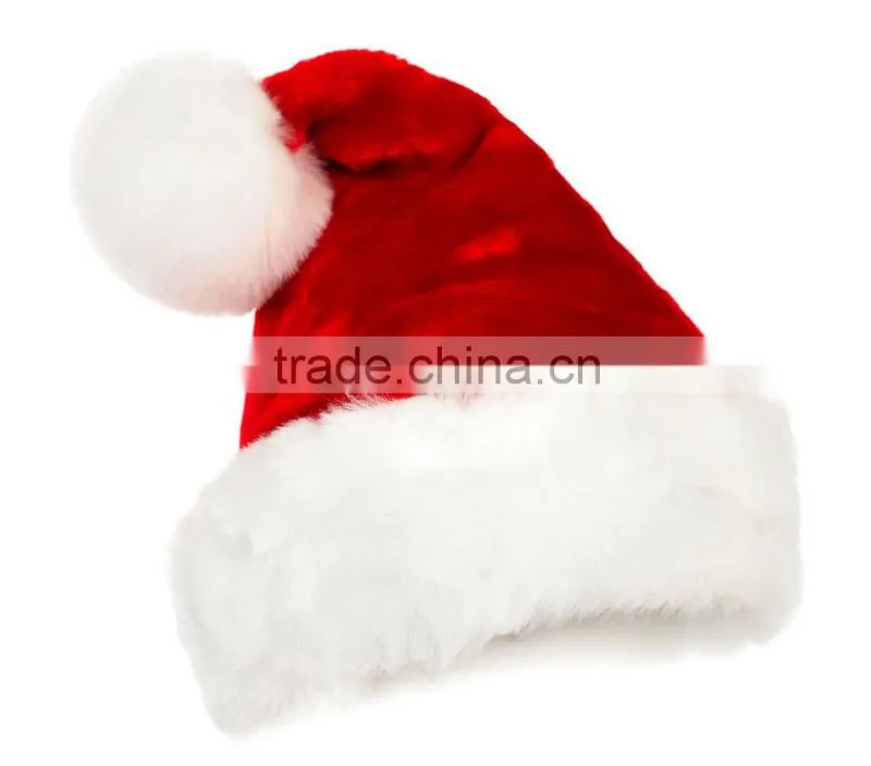 Woollen Plush Santa Hat High Quality Christmas Decorating Christmas Hat