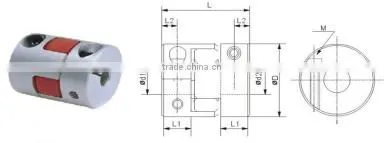 Shaft flexible rubber grooved coupling rotex type