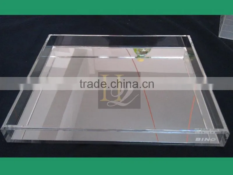 China supplier clear rectangular acrylic serving tray