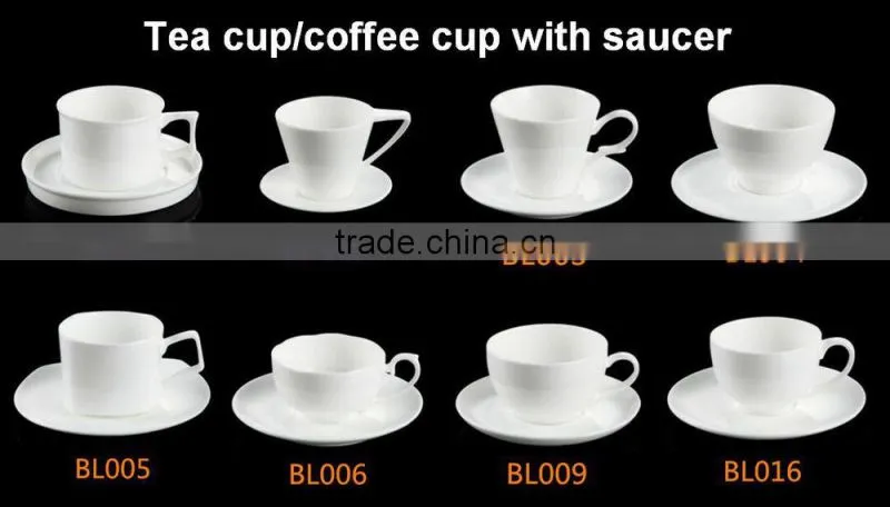 200cc Ceramic Tea Cup and Saucer Wholesale White Bone China