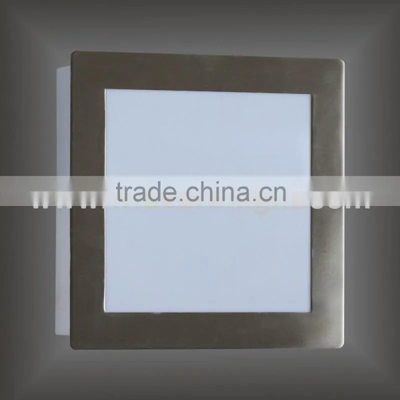 UL CUL Listed Brushed Nickle Hotel Bathroom Light With Square White Glass Shade W20063