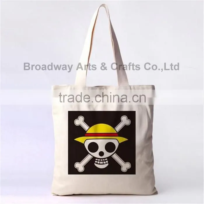 Personalized canvas shopping tote bag