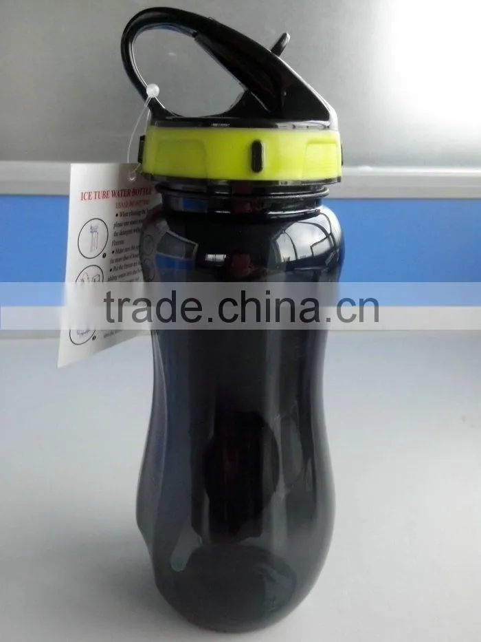 best selling plastic drinking bottle with ice tube