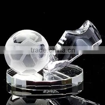Crystal 3d football field model crystal building model football souvenir