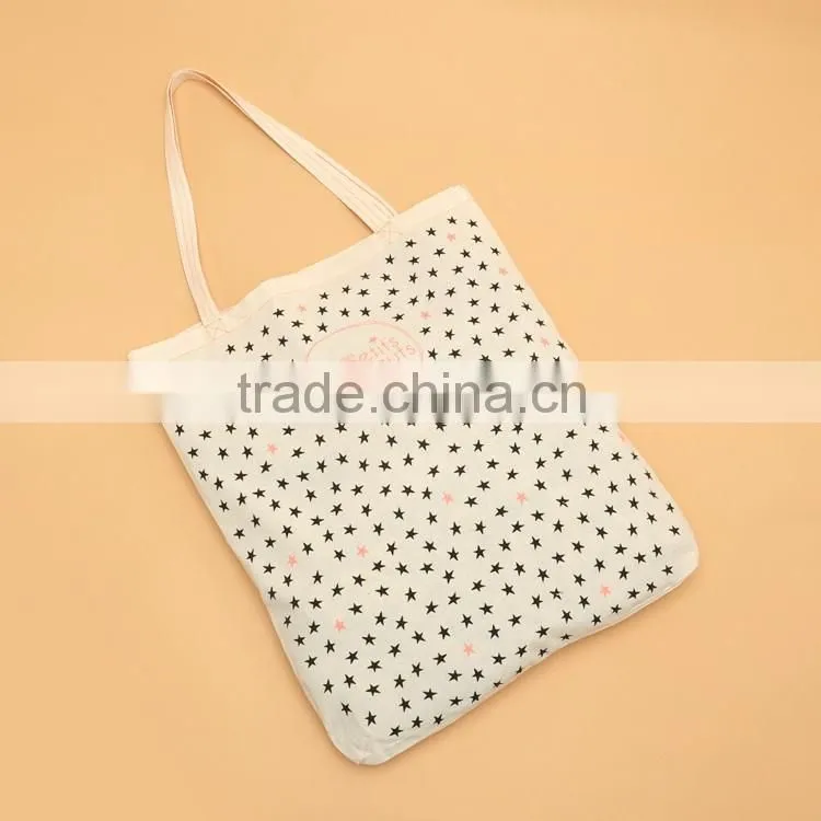 Fresh classic color star pattern cotton cloth bag shopping bag