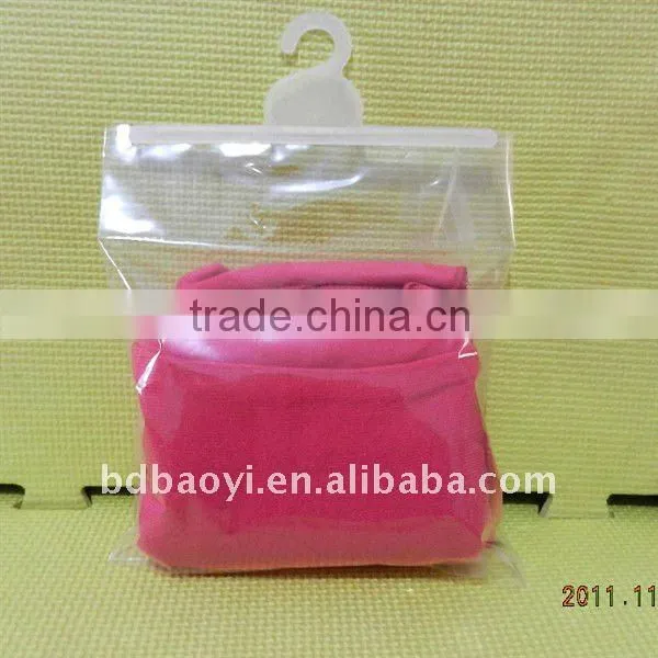 high quality plastic packaging bag with hook and adhesive tape for underwear alibaba China