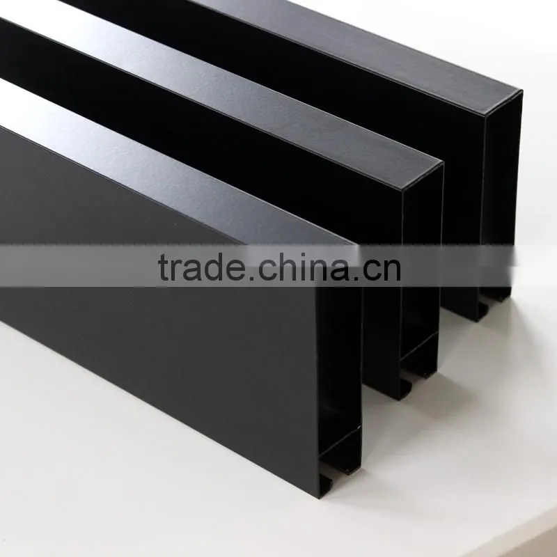 Black Powder Coated Modern Moisture-proof Aluminum Suspended Baffle Ceiling With Factory Price