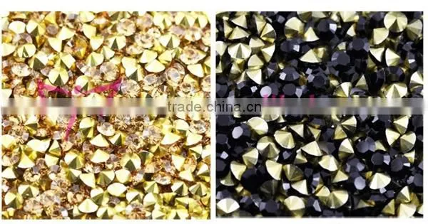 Fashion culet hot-fix rhinestone with many colors and sizes