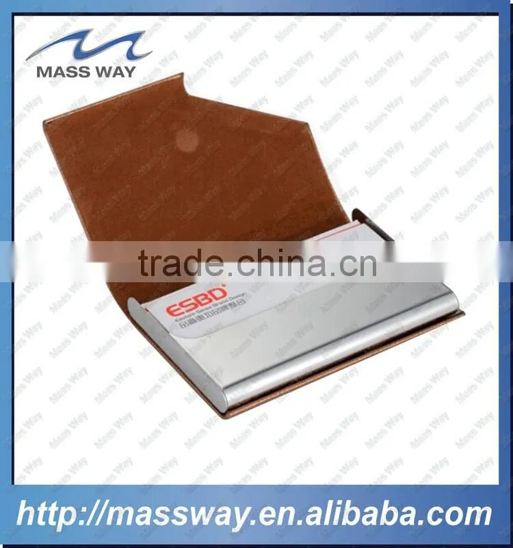 custom luxury fashion engraved ID credit metal colors leather card holder