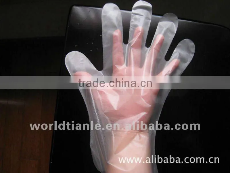 plastic pink gloves for various kind of usage