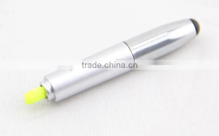 touch screen stylus pen with highlighter&straight screwdriver