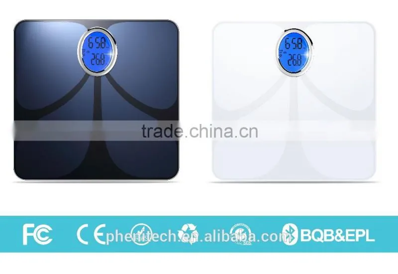 Body fat scale bluetooth electronic bathroom weighting scale with CE