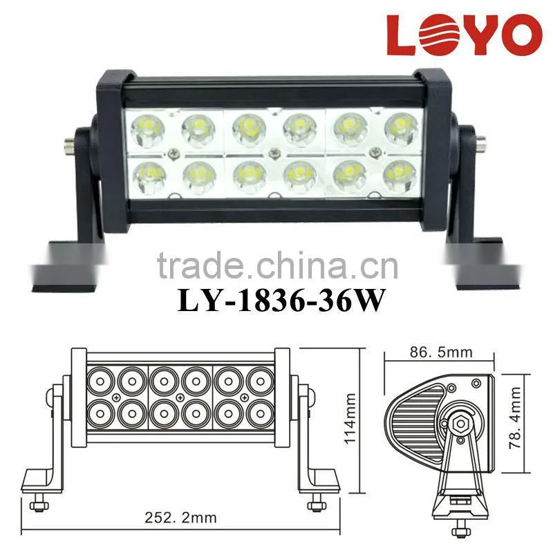 Epsitar 2160LM Car Offroad Super bright led light bar, 36W Car led work light bar