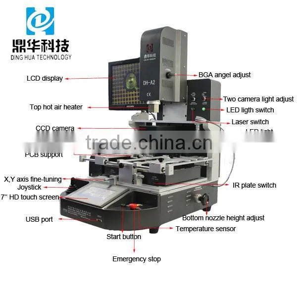 Hot Air Semi-automatic BGA CCD Camera Rework Station DH-A2(good quality)