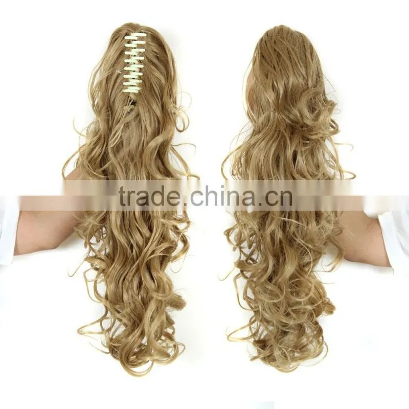 Ponytail synthetic hair curly style many colors possible