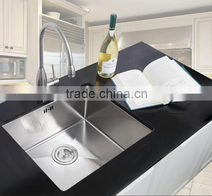 (70/30) Undermount stainless steel handmade kitchen sink with double dowl kitchen sink faucets