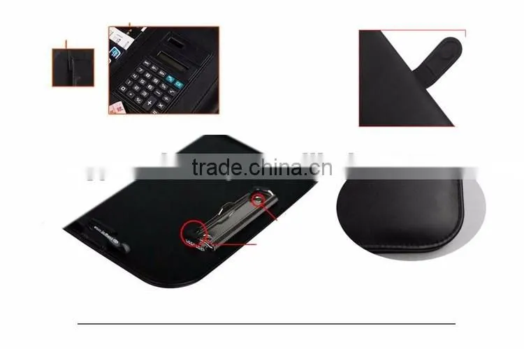 Multifunction Director Manager Leather Folder;practical High Quality Christmas Holiday Prmotional Gift Folder
