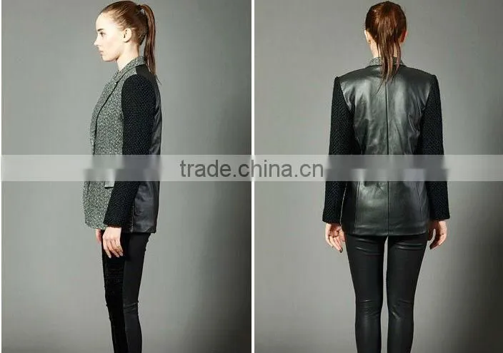 women half coat elegant wool long sleeve high quality
