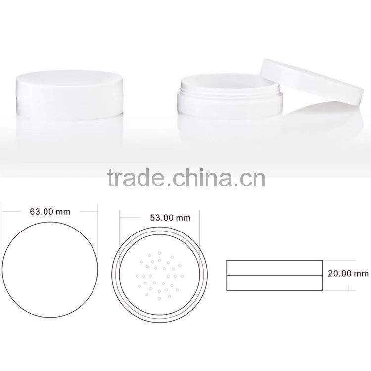 Makeup packaging white plastic powder containers