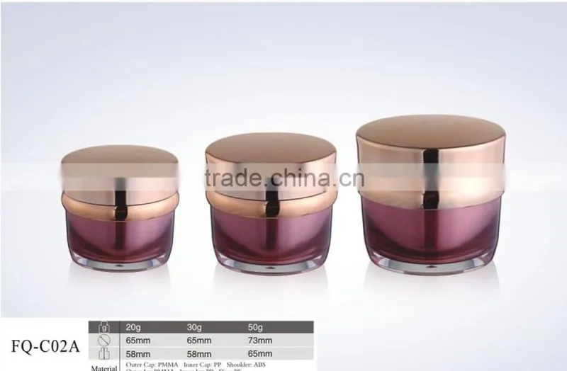 Shouldered acrylic bottles and jars for skin care