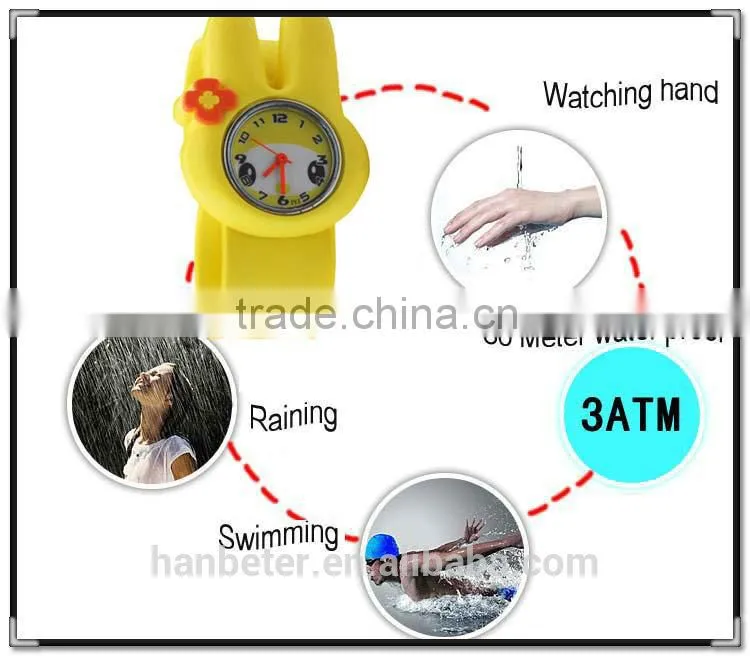 2014 latest waterproof vogue colorful silicone slap watch low cost wrist watch